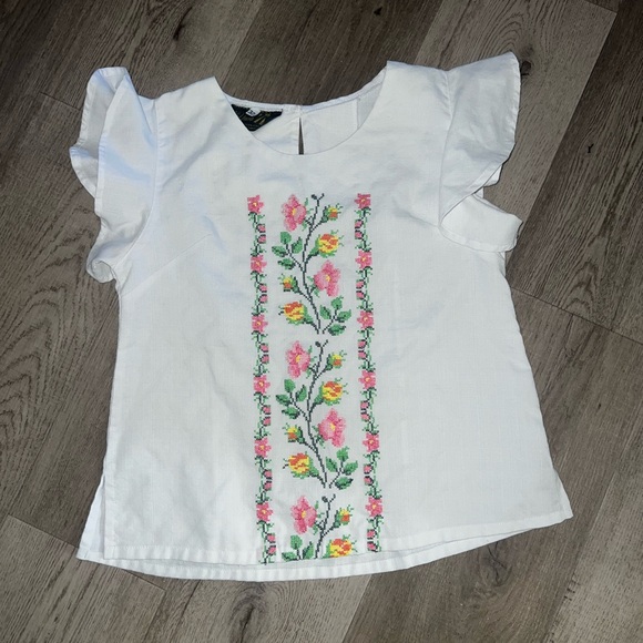 Gorgeous Vintage French Style Embroidered Blouse Size S - Picture 5 of 9